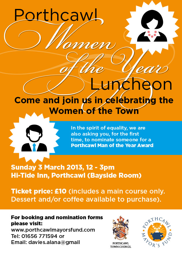 Porthcawl Women of the Year Poster Design