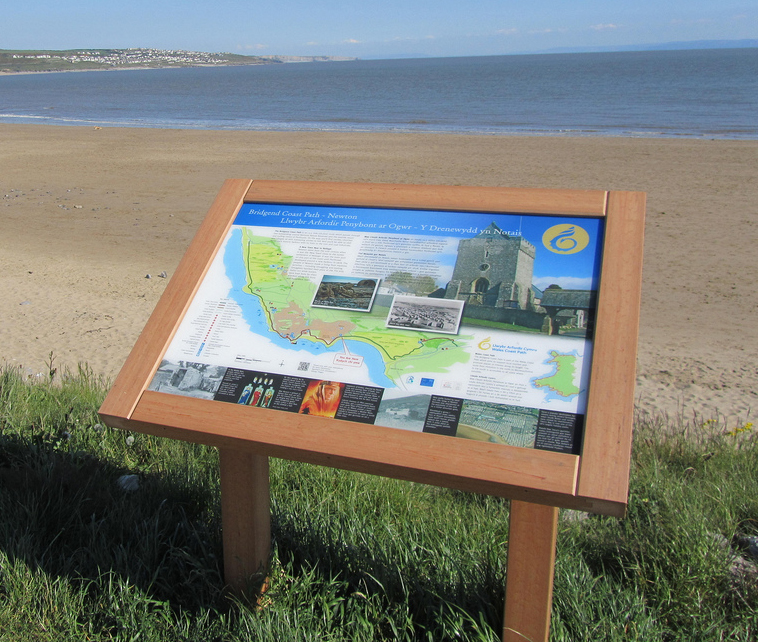 interpretation panel wales coast path