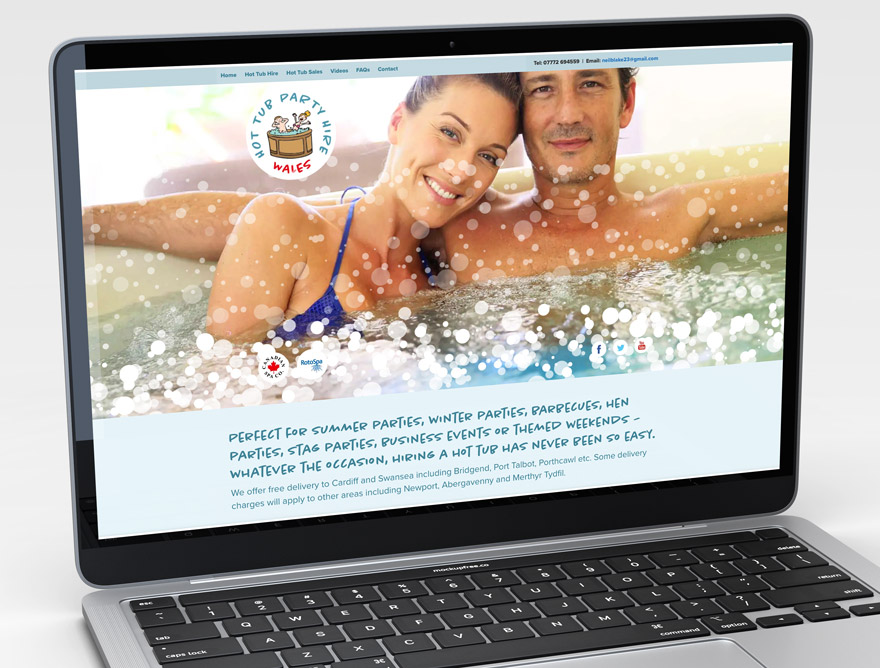 South Wales hot tub website design and hosting